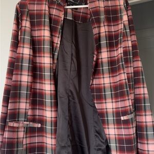 Torrid Pink and Black Plaid Blazer
